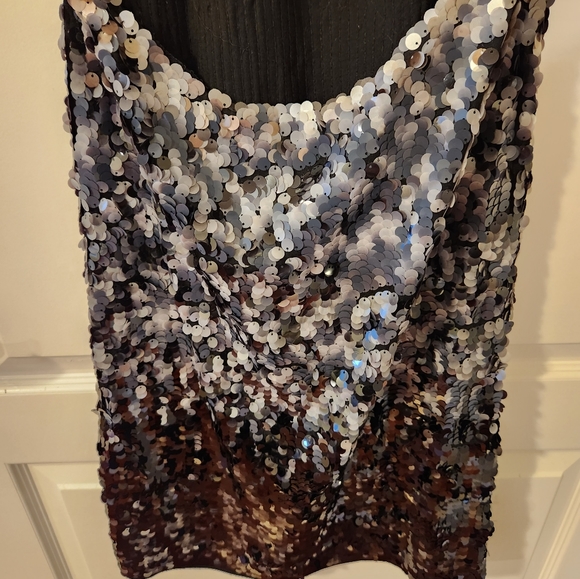 NEW! Zara Sequin Halter Dress Small - Picture 5 of 6